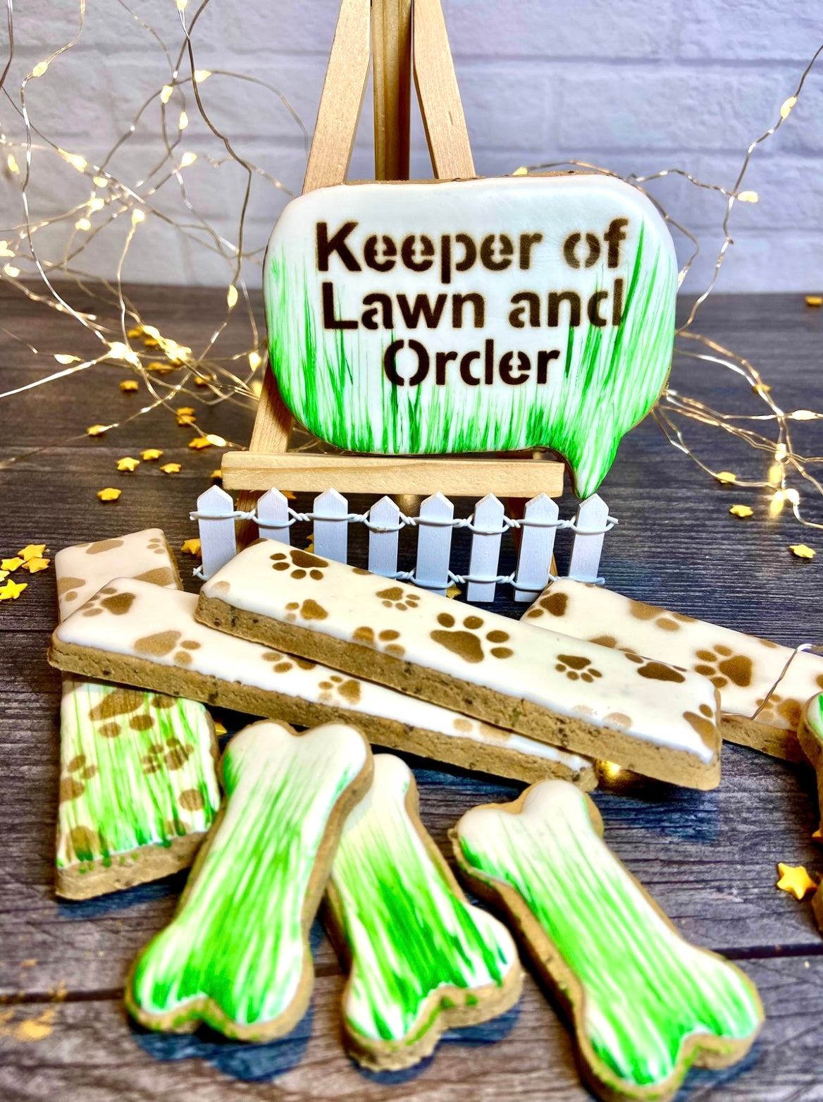 "Keeper of Lawn and Order" Canine Cookie Gift Set
