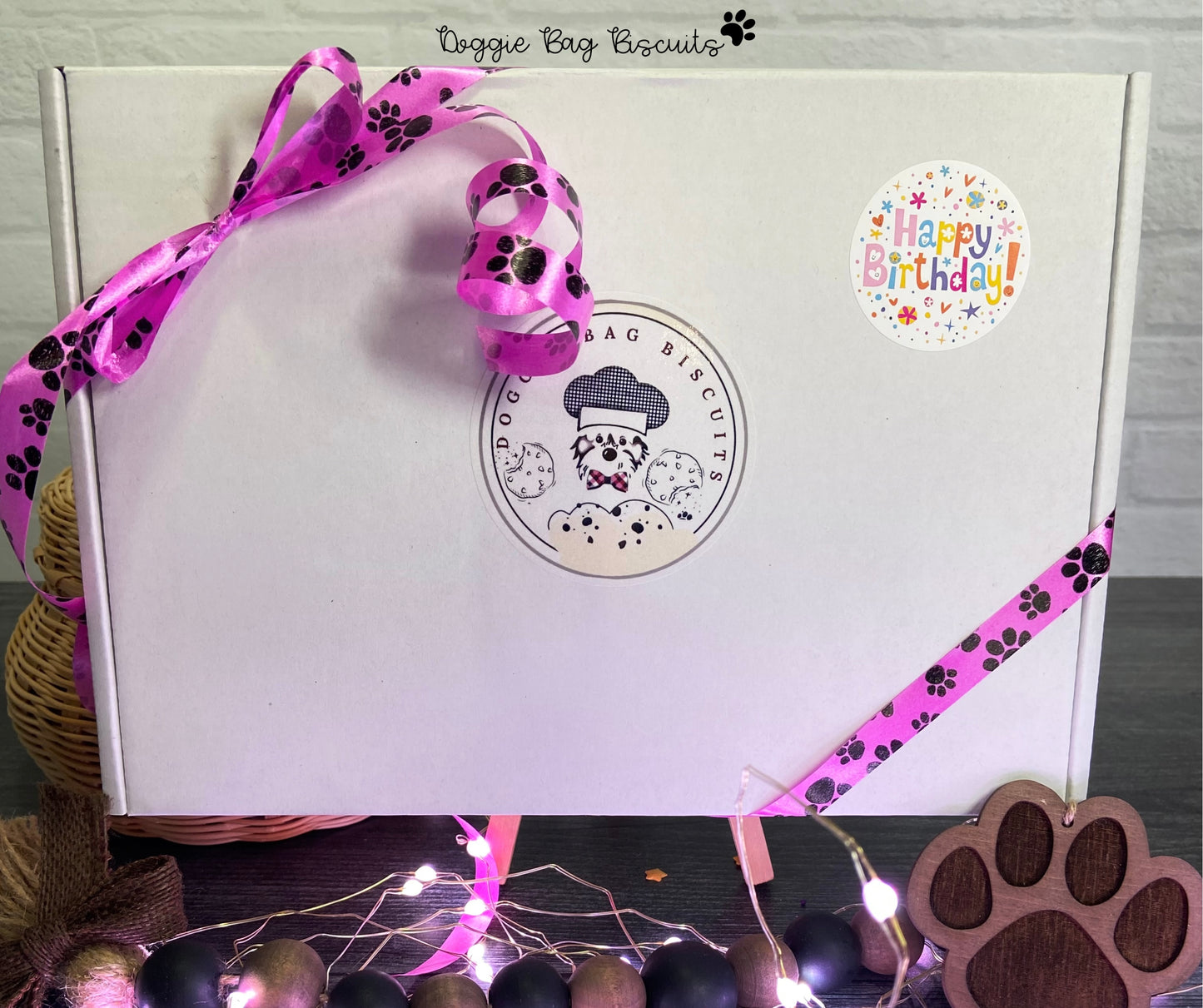 “Cake & Candle" Gift Set Certified Lookie-a-Tookie™ Canine Cookies, Birthday Dog Treats 🕯️ 🎂✨🐾