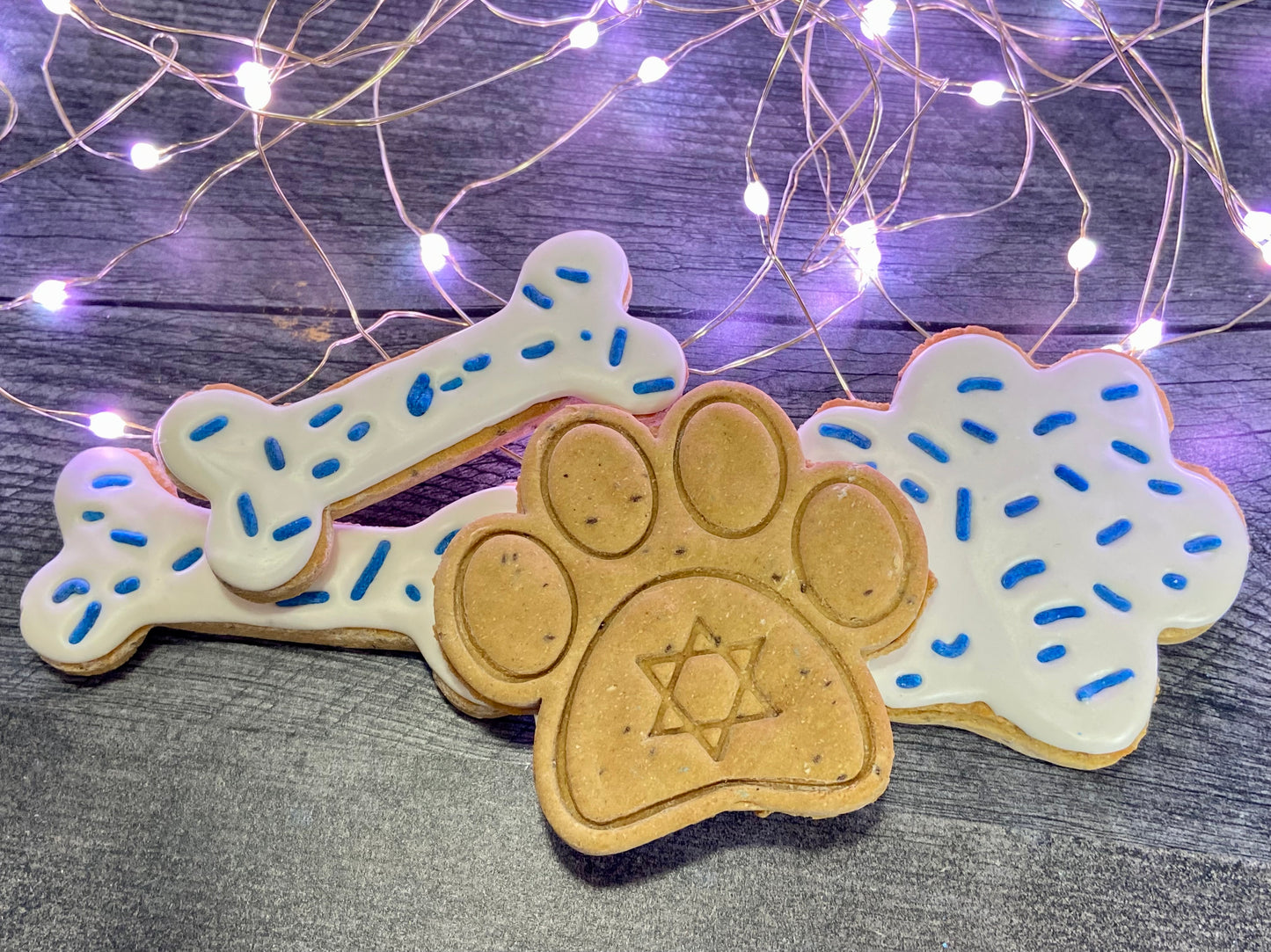 "HANUKKAH HOUND" Gift Set Certified Lookie-a-Tookie™ Canine Cookies, Jewish Dog Treats 🕯️✡️