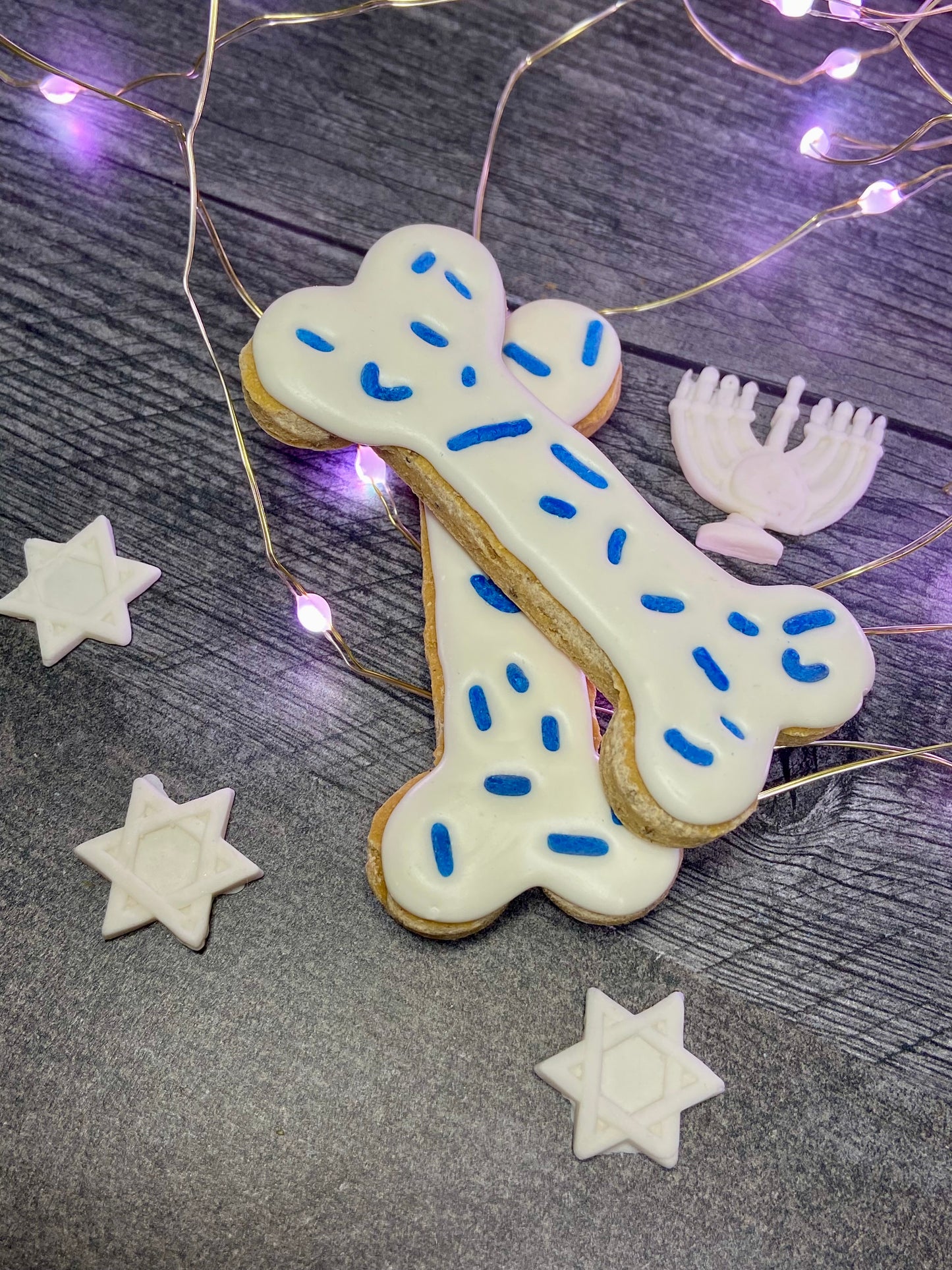 "HANUKKAH HOUND" Gift Set Certified Lookie-a-Tookie™ Canine Cookies, Jewish Dog Treats 🕯️✡️