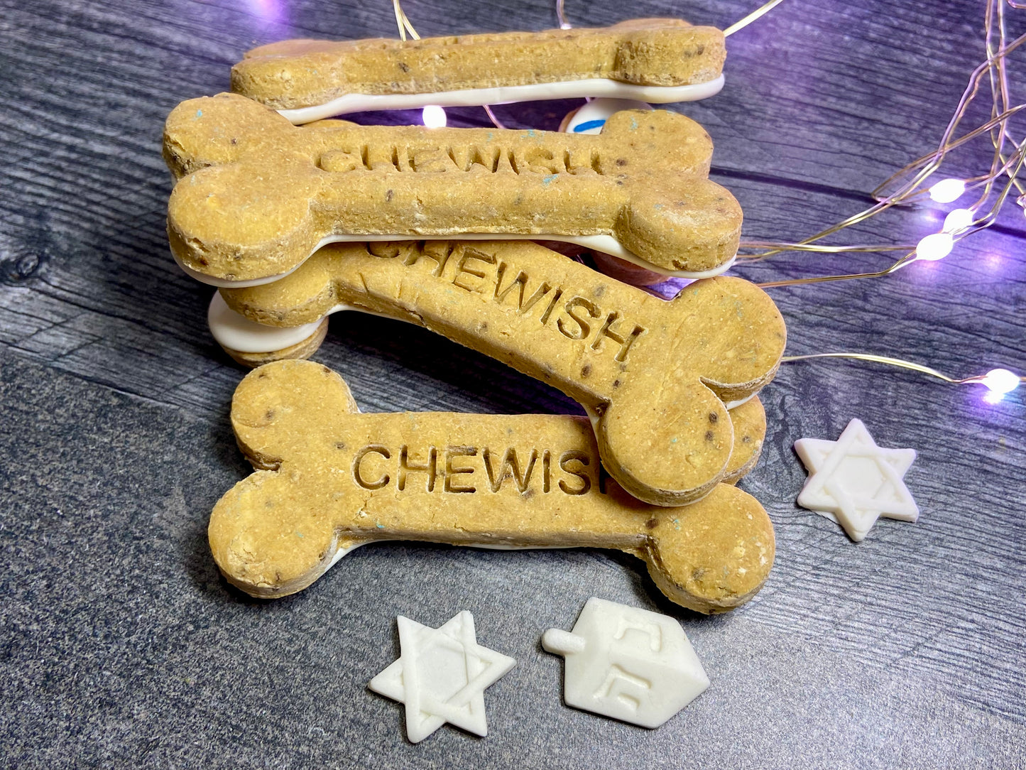 "HANUKKAH HOUND" Gift Set Certified Lookie-a-Tookie™ Canine Cookies, Jewish Dog Treats 🕯️✡️