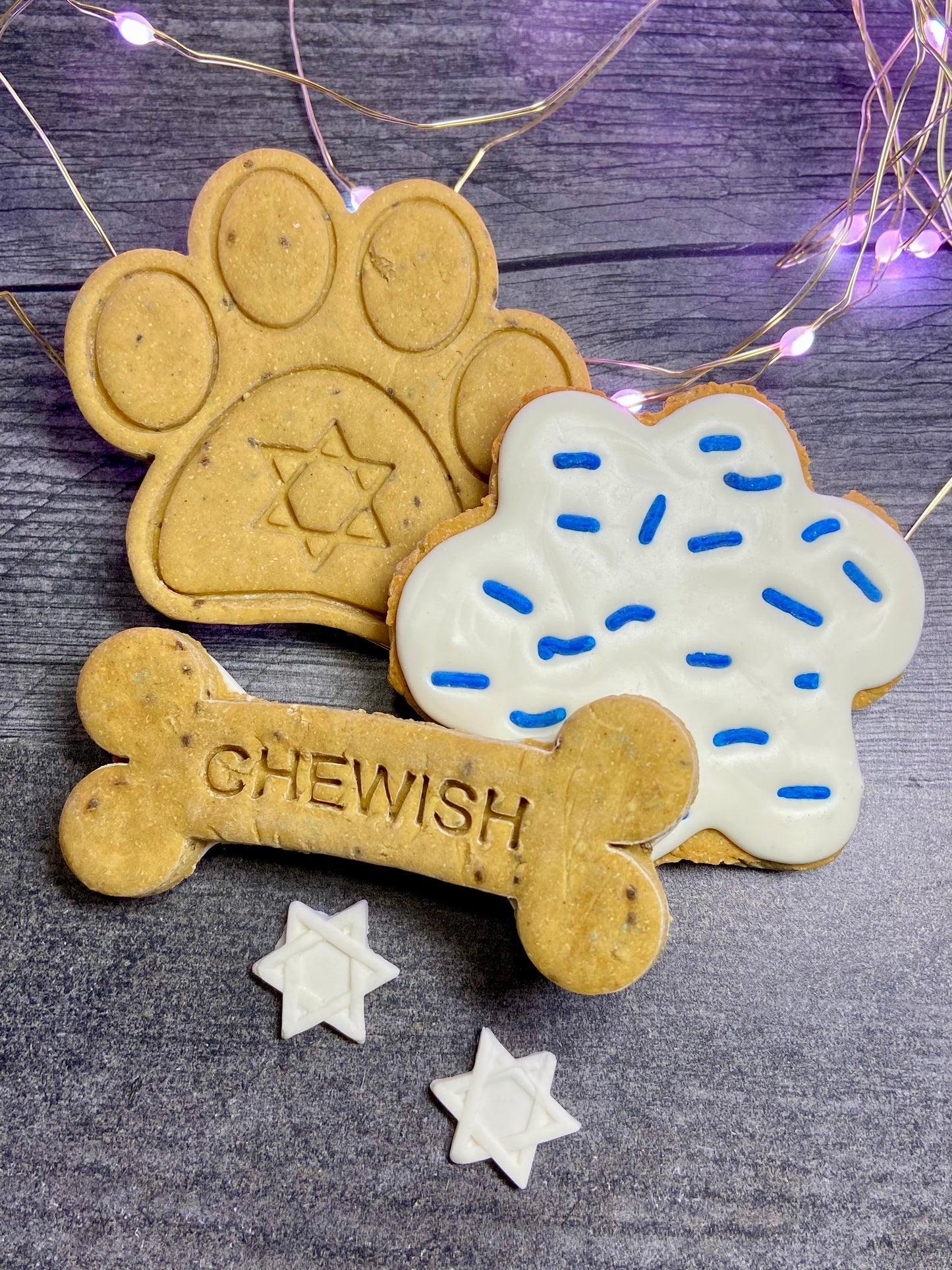 "HANUKKAH HOUND" Gift Set Certified Lookie-a-Tookie™ Canine Cookies, Jewish Dog Treats 🕯️✡️