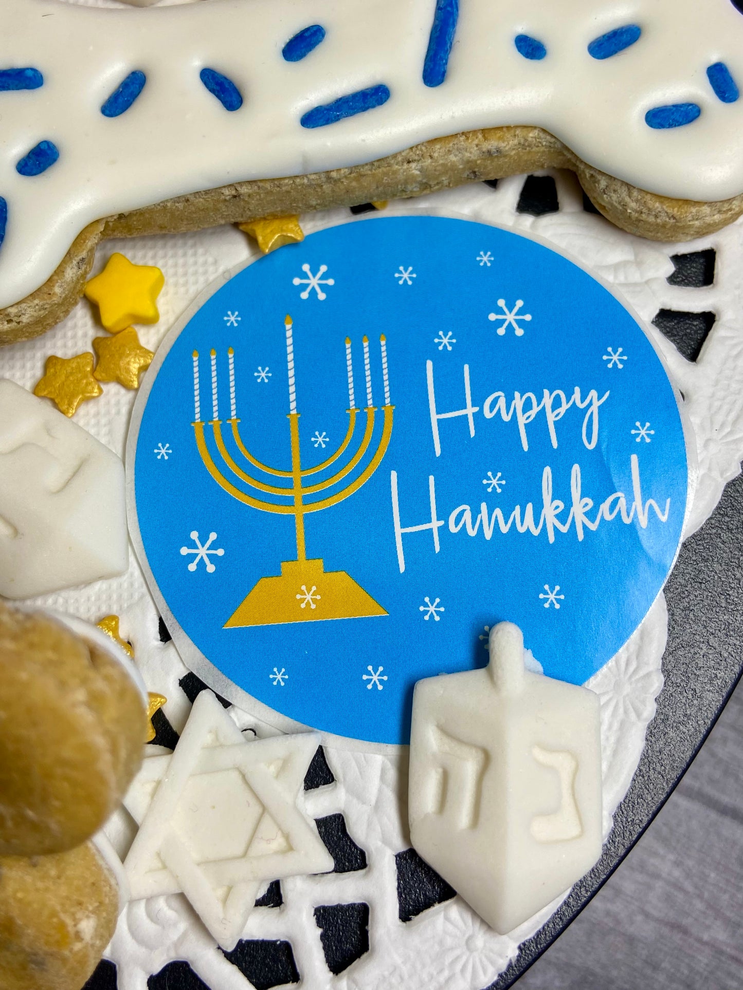"HANUKKAH HOUND" Gift Set Certified Lookie-a-Tookie™ Canine Cookies, Jewish Dog Treats 🕯️✡️