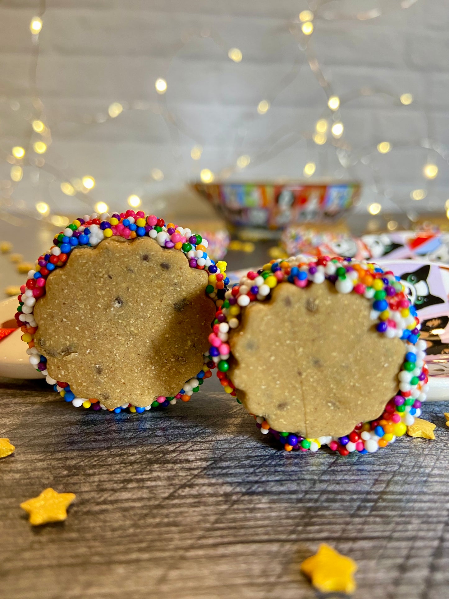 “Rainbow Crème Sandwich" Gift Set Certified Lookie-a-Tookie™ Canine Cookies, Celebration Dog Treats 🦄🍬🌈🐶🐾