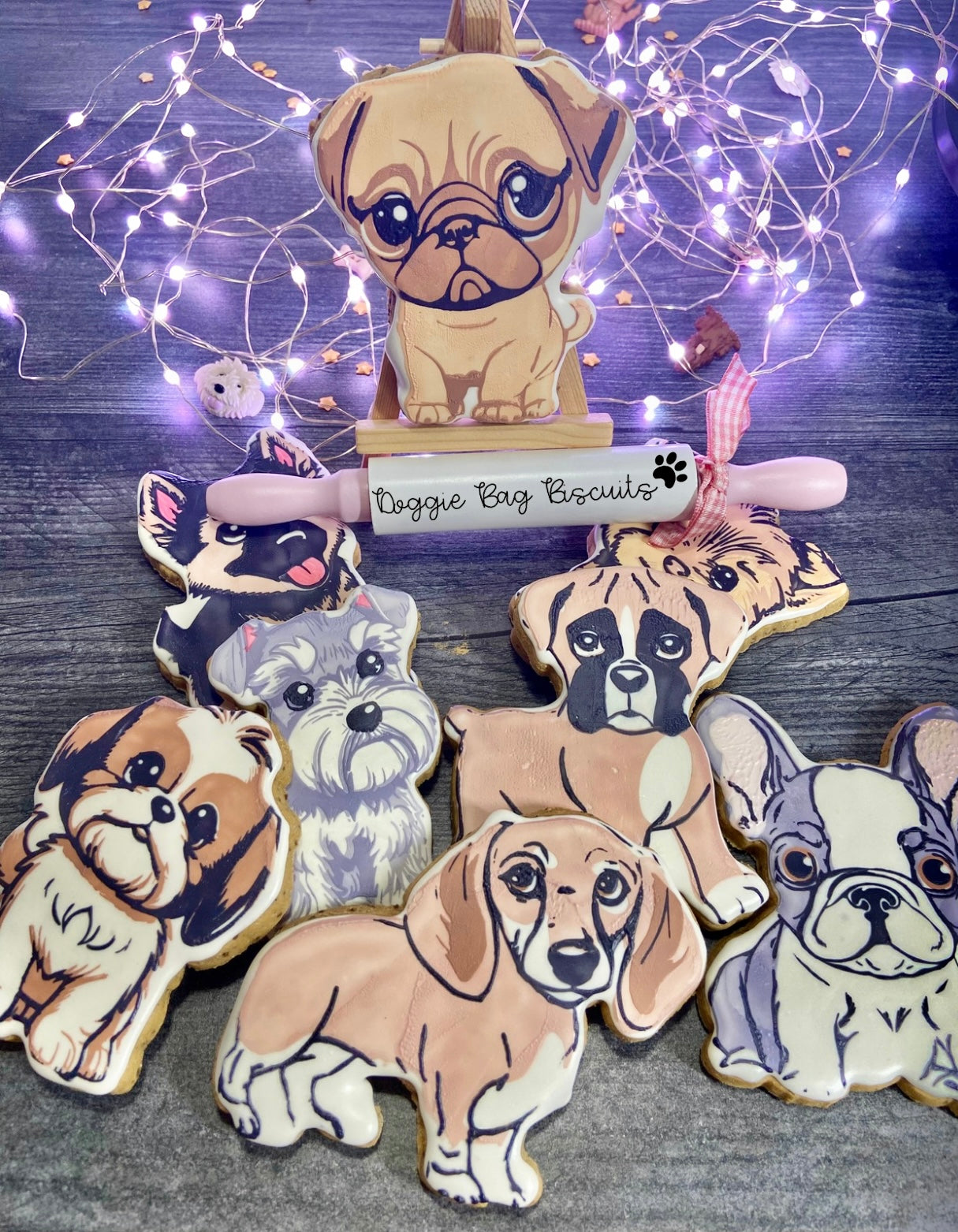 "Pup-Toons" Gift Sets Certified Lookie-a-Tookie™ Canine Cookies, Breed Dog Treats