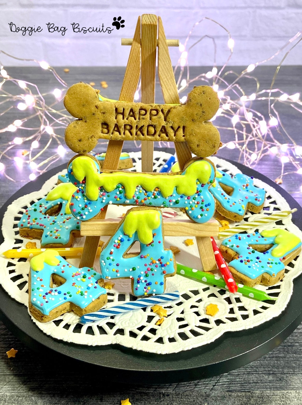 “Barkday Bash Box – Birthday Vegan Dog Cookie Gift Set | Certified, Made with Organic Ingredients, Diabetic-Friendly, Grain-Free, Wheat-Free & Gluten-Free” Gift Box
