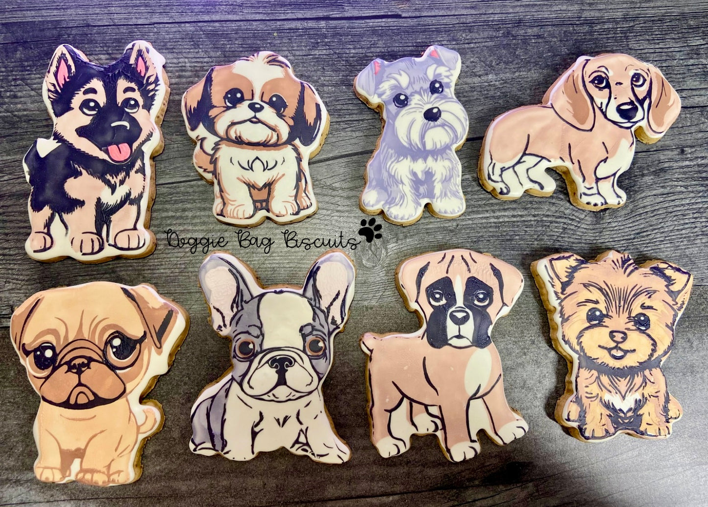 "Pup-Toons" Gift Sets Certified Lookie-a-Tookie™ Canine Cookies, Breed Dog Treats