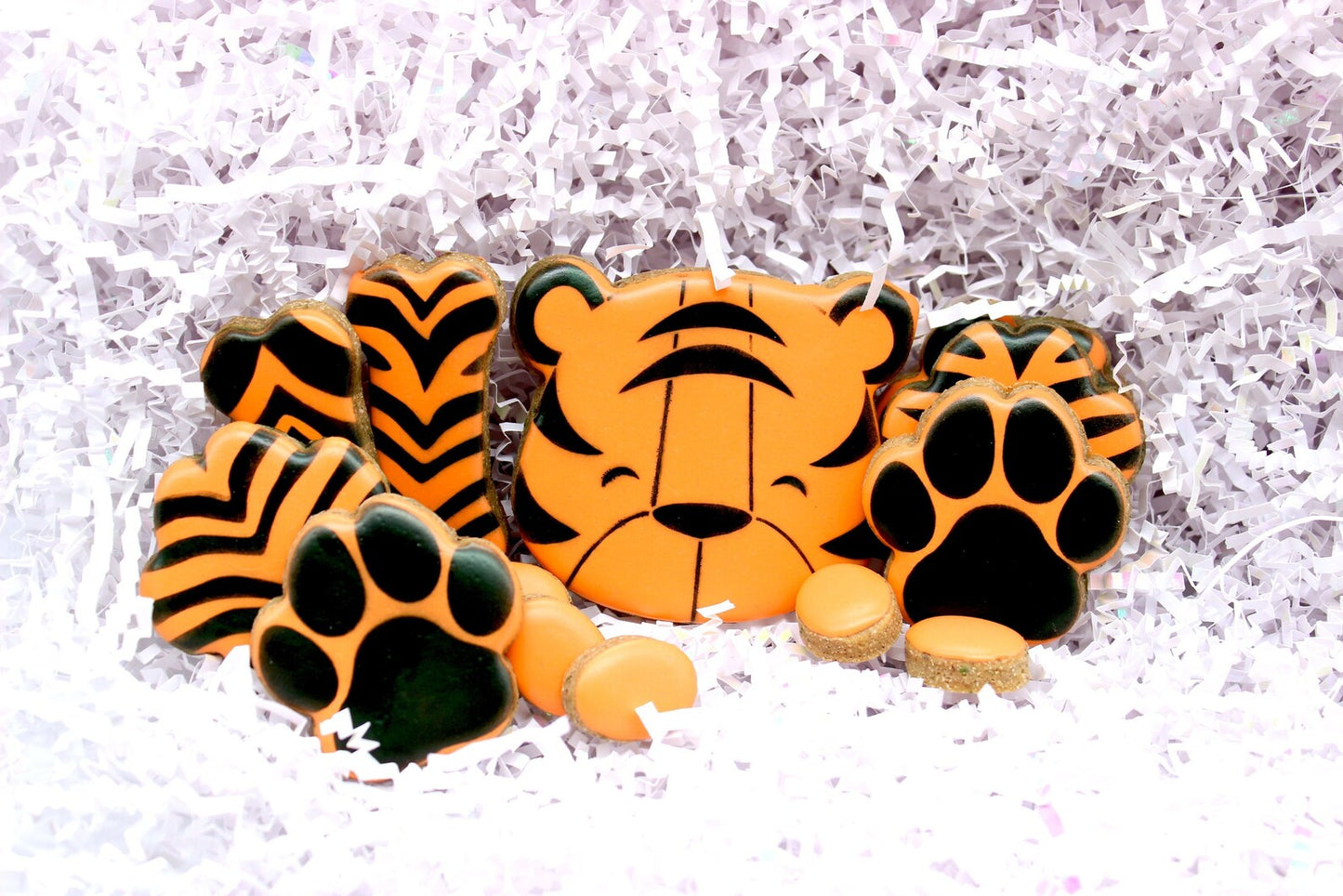 “Go Get ’Em Tiger" Gift Set Certified Lookie-a-Tookie™ Canine Cookies, Tiger Dog Treats 🐅🐾