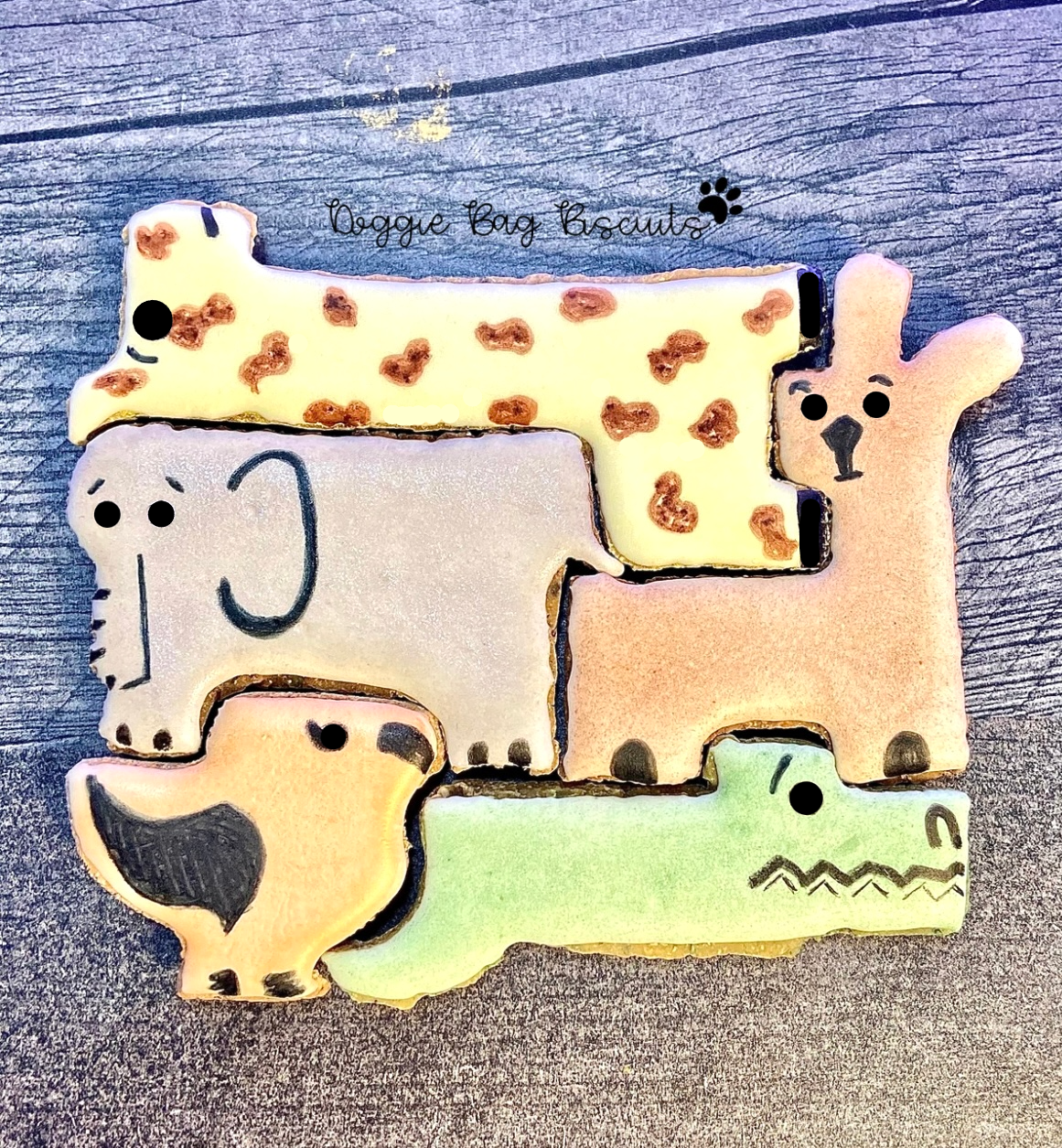 Noah’s Bark Puzzle Canine Cookie Gift Set🦒🐘🦜🌧️