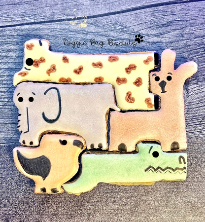 Noah’s Bark Puzzle Canine Cookie Gift Set🦒🐘🦜🌧️