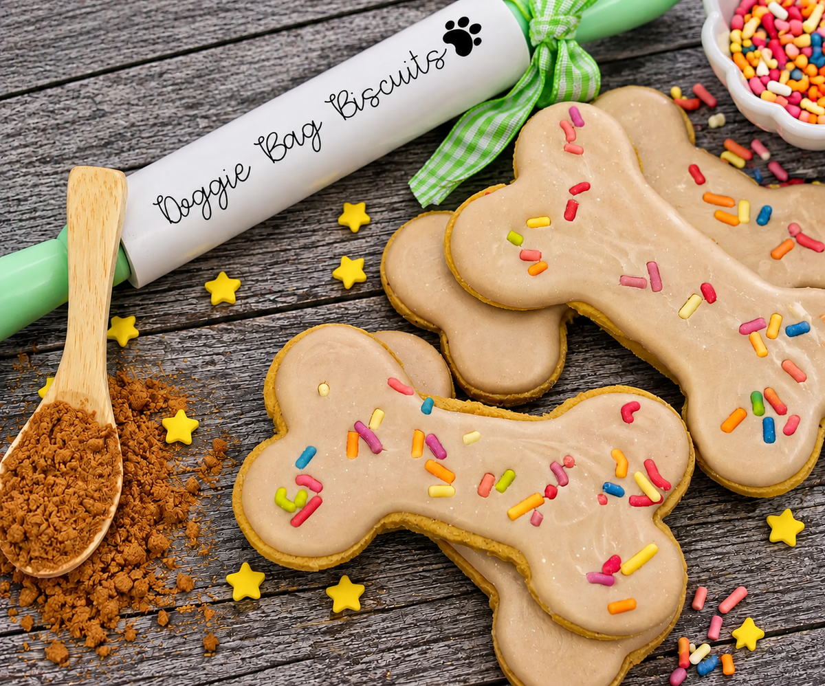 Carob Kisses Canine Cookie Gift Set 🍃🤎💋
