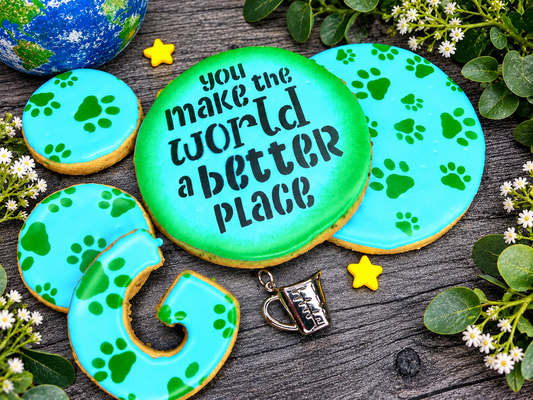 "YOU MAKE THE WORLD A BETTER PLACE"   Canine Cookie Gift Box Set 🌎🐾