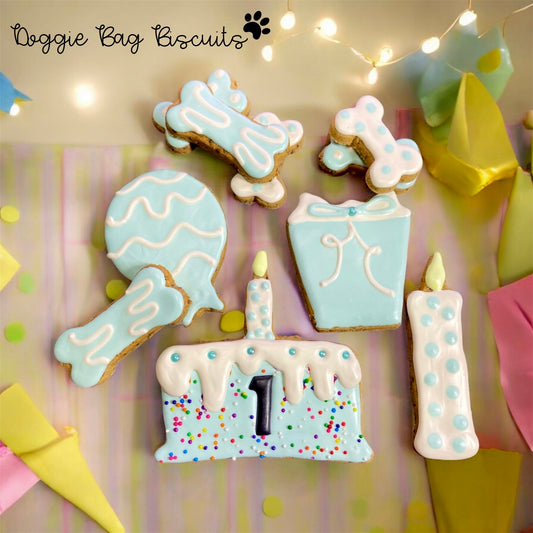 “Cake & Candle" Gift Set Certified Lookie-a-Tookie™ Canine Cookies, Birthday Dog Treats 🕯️ 🎂✨🐾