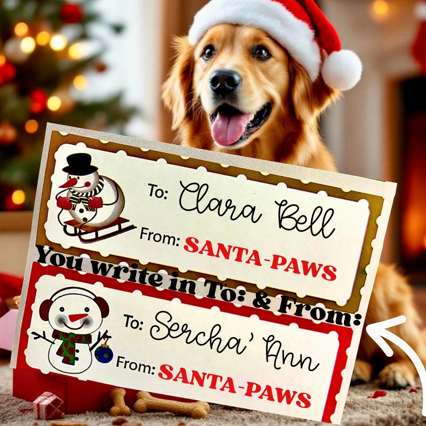 "OH CHRISTMAS TREAT" Gift Set Certified Lookie-a-Tookie™ Canine Cookies, Christmas Dog Treats