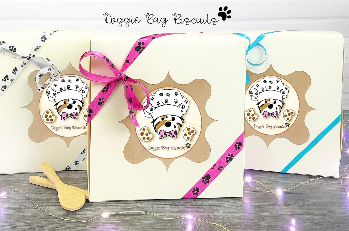 "THE CHEERY PUP COLLECTION" Our Cheery Corner Gift Set — by Doggie Bag Biscuits™