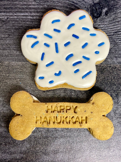 "HANUKKAH HOUND" Gift Set Certified Lookie-a-Tookie™ Canine Cookies, Jewish Dog Treats 🕯️✡️