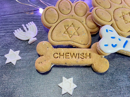 "HANUKKAH HOUND" Gift Set Certified Lookie-a-Tookie™ Canine Cookies, Jewish Dog Treats 🕯️✡️