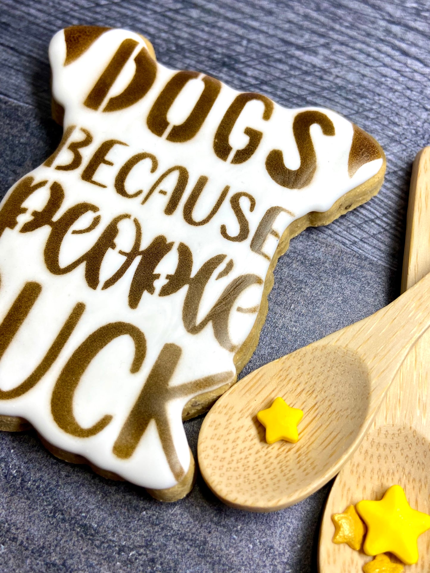"DOGS BECAUSE PEOPLE SUCK" Gift Set Certified Lookie-a-Tookie™ Canine Cookies, Humor Dog Treats