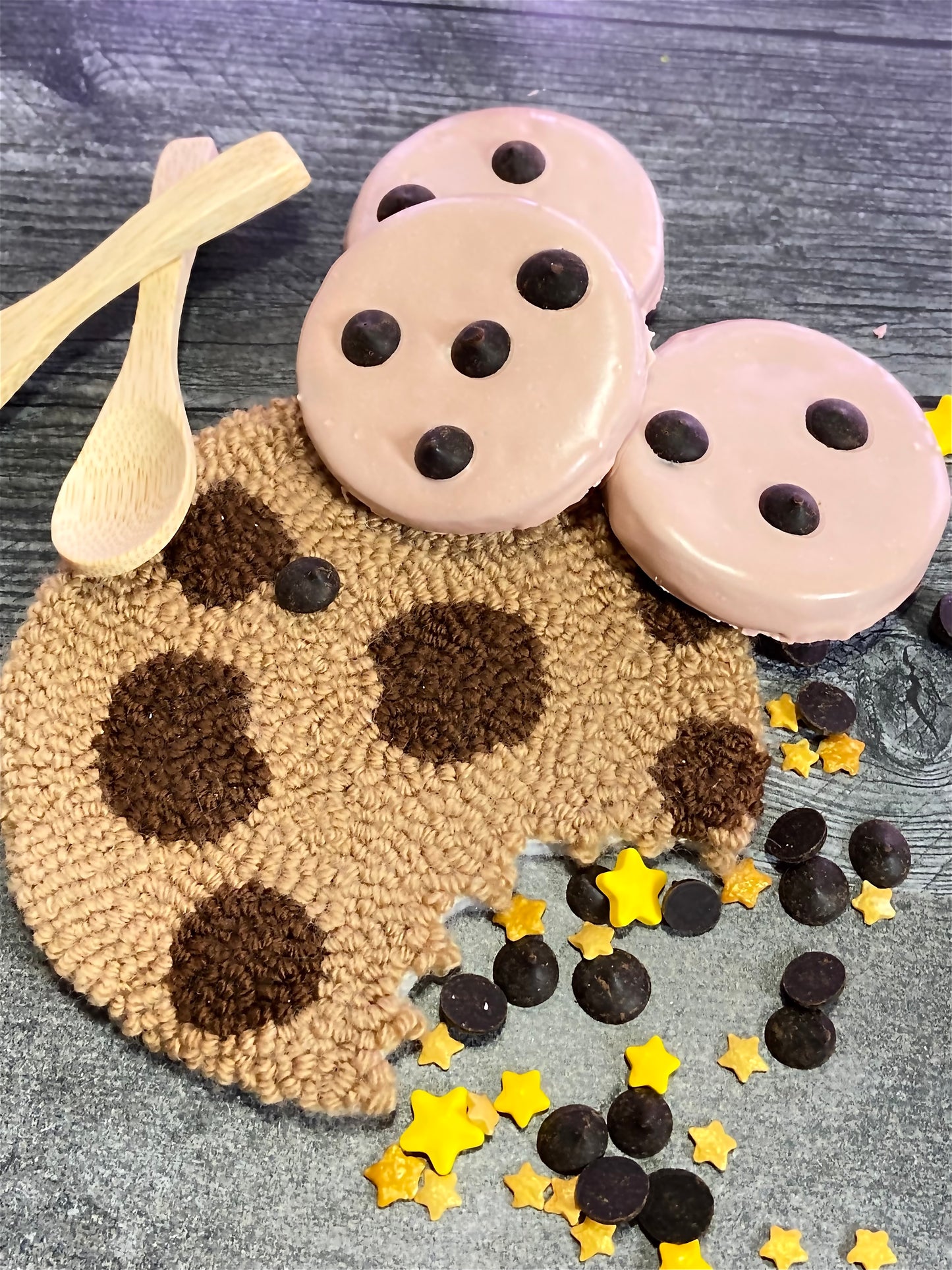 ⭐"CHIP CHIP HOORAY" real CAROB CHIPS canine cookie GIFT BOX SET, W/Tag and Nut-Free option Available!