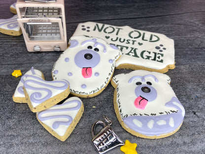 🤍🐾 “NOT OLD Just VINTAGE” Canine Cookie GIFT SET