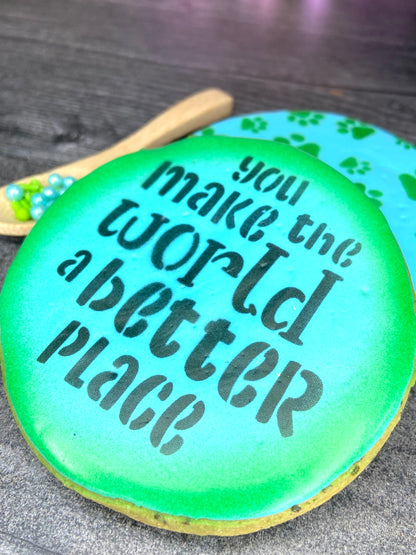 "YOU MAKE THE WORLD A BETTER PLACE"   Canine Cookie Gift Box Set 🌎🐾