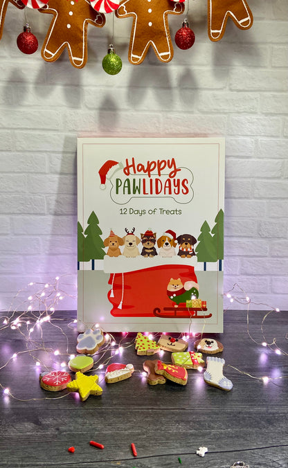HAPPY PAWLIDAYS! 🎄 12-Day Canine Cookie Advent Calendar