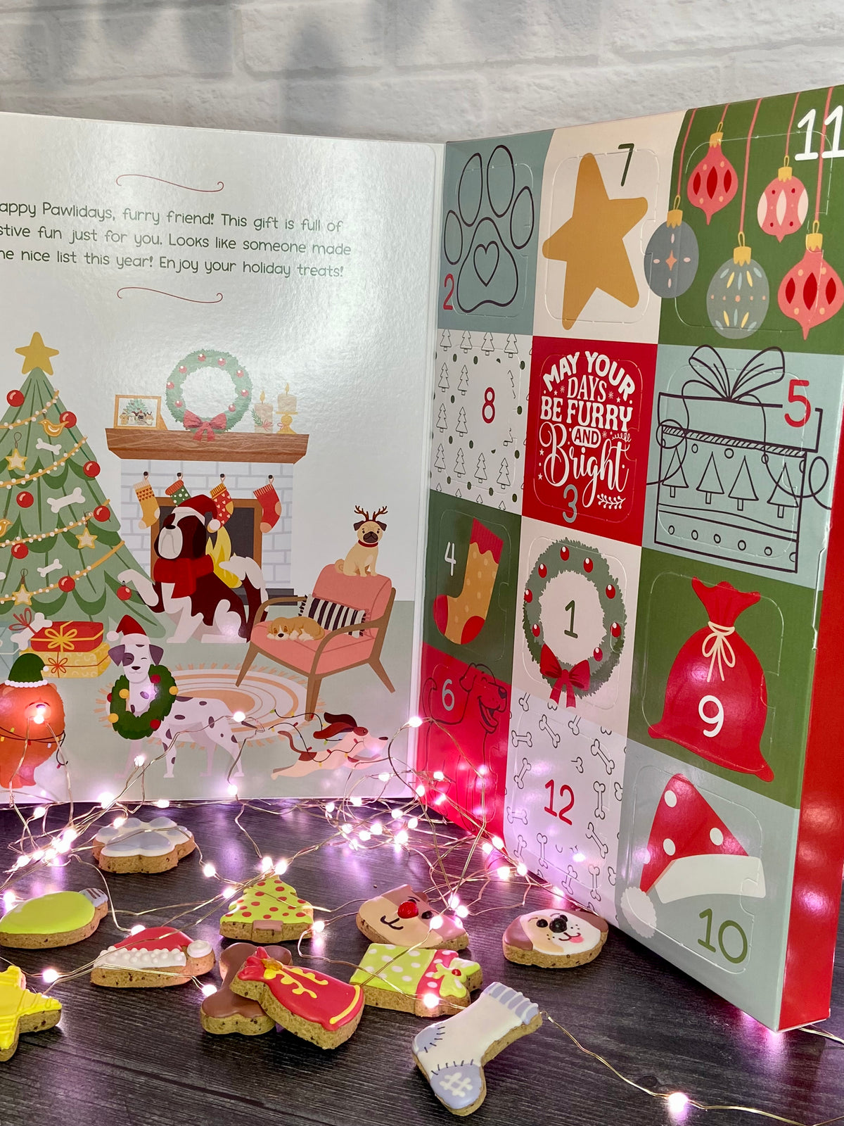 HAPPY PAWLIDAYS! 🎄 12-Day Canine Cookie Advent Calendar