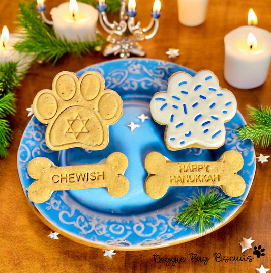 "HANUKKAH HOUND" Gift Set Certified Lookie-a-Tookie™ Canine Cookies, Jewish Dog Treats