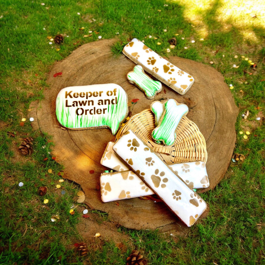 "Keeper of Lawn and Order" Canine Cookie Gift Set