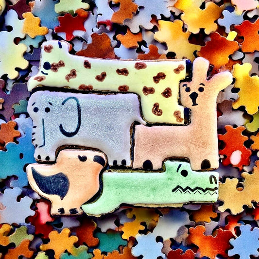 Noah’s Bark Puzzle Canine Cookie Gift Set🦒🐘🦜🌧️