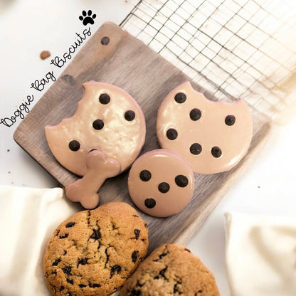 ⭐"CHIP CHIP HOORAY" real CAROB CHIPS canine cookie GIFT BOX SET, W/Tag and Nut-Free option Available!
