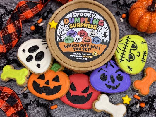 "Spooky Doggie Dumpling Surprise" Canine Cookie Box Gift Set 👻🥟🐾