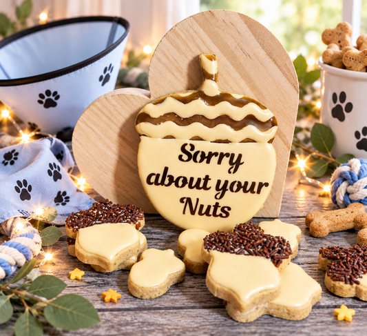 "Sorry About Your Nuts" Neuter Canine Cookie Gift Set 🐿️🐾