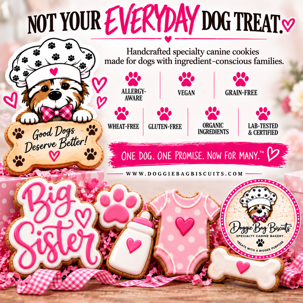 Big Sister™ Canine Cookie Gift Set 👶🐾🎀