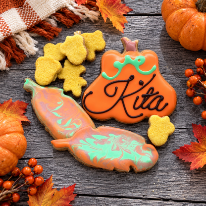"Fabulous Fall" Canine Cookie Gift Set 🍂🐾 Pumpkin, Turkey & Autumn Treats + Personalization