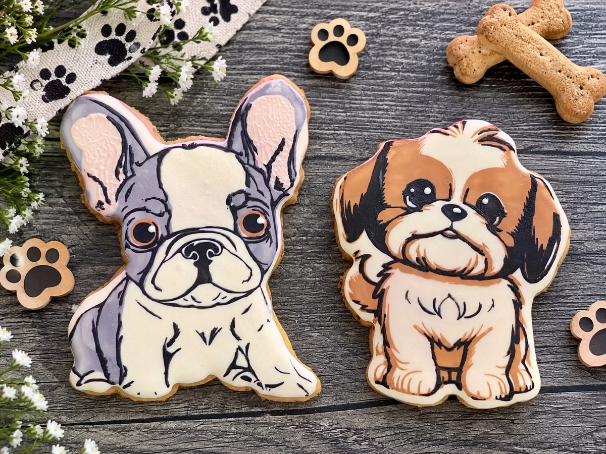 "Pup-Traits" 8 Canine Cookie Gift Sets Collection 🎨🐾