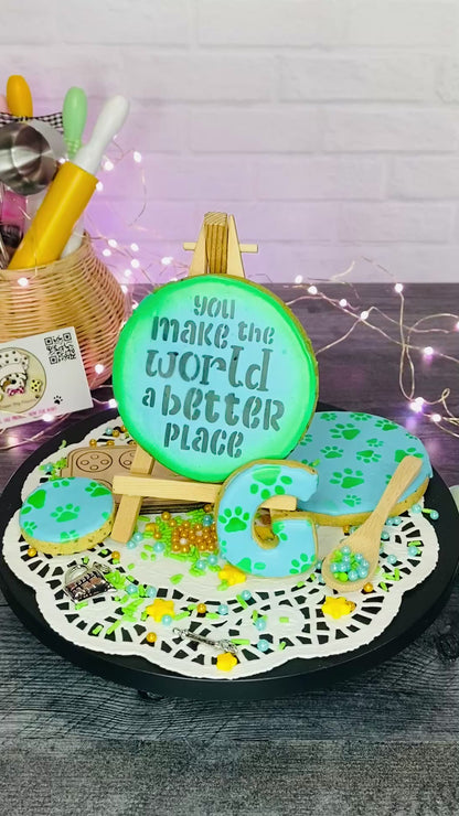 "YOU MAKE THE WORLD A BETTER PLACE"   Canine Cookie Gift Box Set 🌎🐾