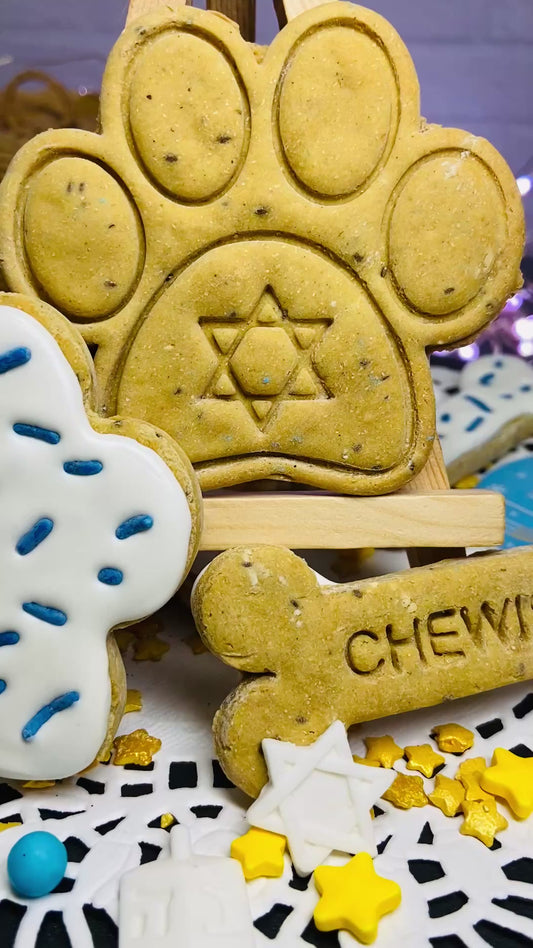 "HANUKKAH HOUND" Gift Set Certified Lookie-a-Tookie™ Canine Cookies, Jewish Dog Treats