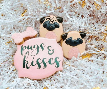 ‘’Pugs&Kisses” Canine Cookie Gift Box Set