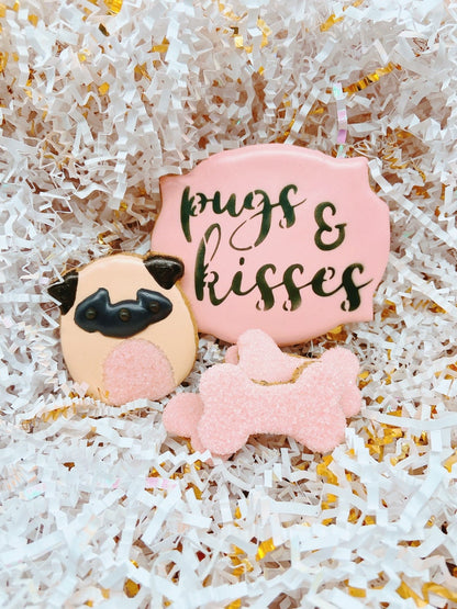 ‘’Pugs&Kisses” Canine Cookie Gift Box Set