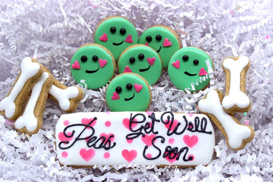 “Peas Get Well Soon” Canine Cookie Gift Set